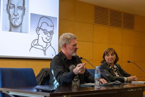 David Bueno, fundador Càtedra de Neuroeducació a la UB amb MªVictòria Gómez, presidenta del COPEC a la 1ª Jornada dedicada a les altes capacitats.