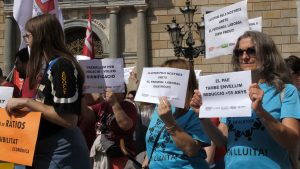 Manifestació del personal laboral i d’atenció educativa