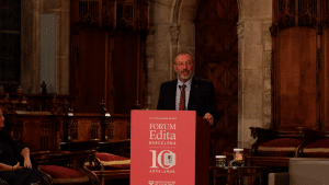 Nuno Crato a la ponència al ForumEdita a Barcelona
