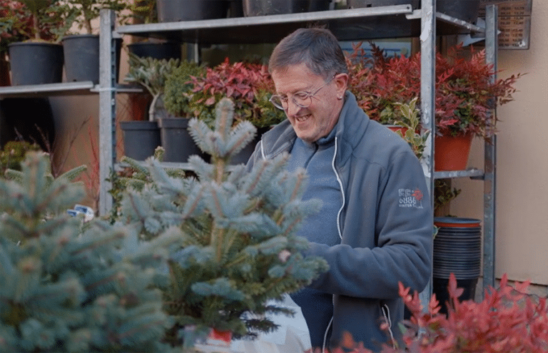 Quim Turon Viverista expositor a la Fira de l'Avet d'Espinelves, Girona